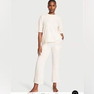Victoria's Secret Glow waffle tee and pants set